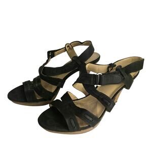 Naturalizer Women's Black Leather Strappy Heels Size 8M